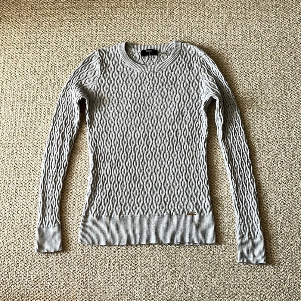 Grey Tahari scoop neck sweater​